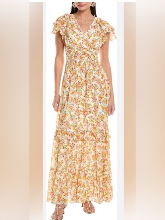 Shoshanna Dresses & Skirts - Shoshanna Lucinda floral maxi dress in Optic Lemon Gold print | 8